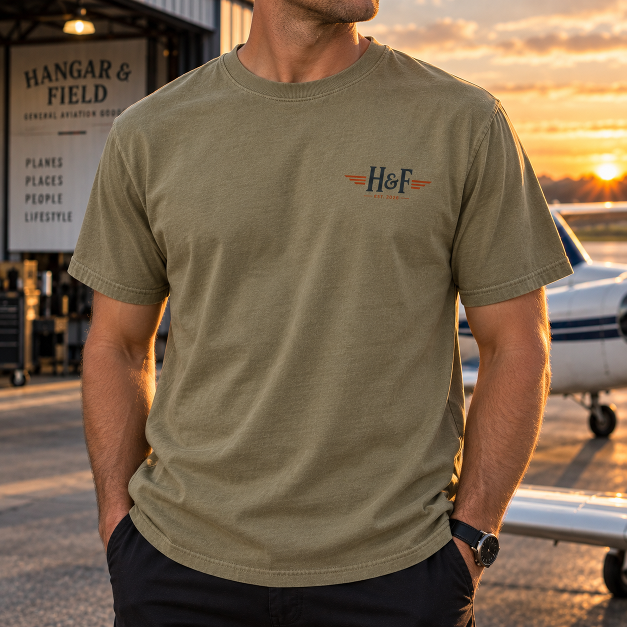 Hangar & Field Classic Aviation Tee